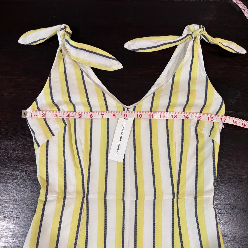 Cupcakes and Cashmere Marguerite Striped Mini Dress Sz Quiet Luxury Coastal sz4 - Picture 9 of 9